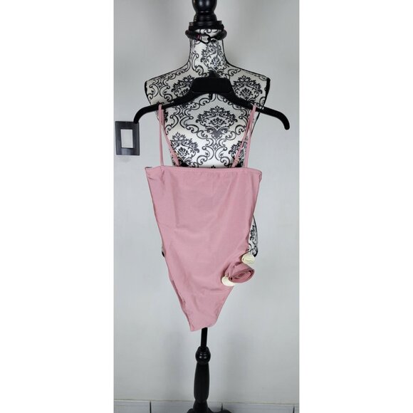 SAME LOS ANGELES One Piece Swimsuit Size Medium Color Pink Rossete - Picture 3 of 8